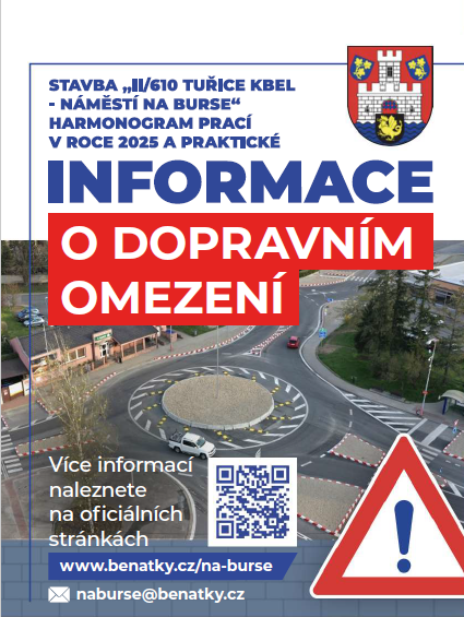Informace o dopravním omezení - rekonstrukce náměstí Na Burse 1