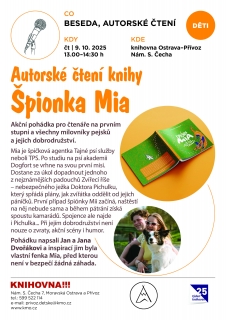 Autorské čtení knihy Špionka Mia